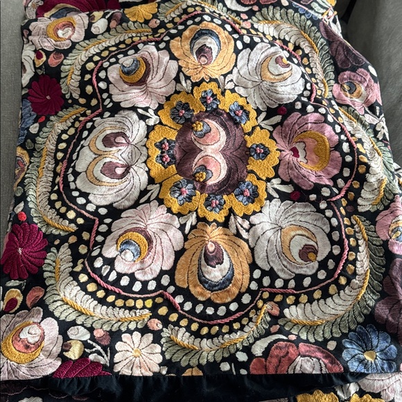 Pottery Barn Helena Embroidered Floral Percale Duvet Cover King Cotton 1 SHAM - Picture 6 of 6